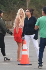 KRISTIN CAVALLARI and TORI SPELLING Film a Campaign at Torrance Beach in South Bay 08/12/2024