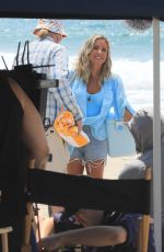 KRISTIN CAVALLARI and TORI SPELLING Film a Campaign at Torrance Beach in South Bay 08/12/2024