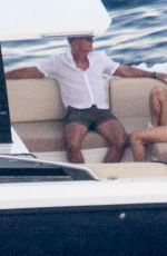 LAUREN SANCHEZ and Jeff Bezos Out at Boat Trip in Aeolian Island 08/01/2024