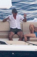 LAUREN SANCHEZ and Jeff Bezos Out at Boat Trip in Aeolian Island 08/01/2024