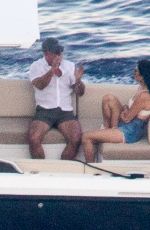 LAUREN SANCHEZ and Jeff Bezos Out at Boat Trip in Aeolian Island 08/01/2024