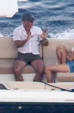 LAUREN SANCHEZ and Jeff Bezos Out at Boat Trip in Aeolian Island 08/01/2024