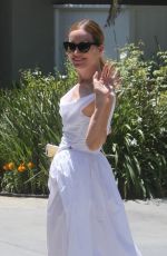 LESLIE MANN Arrives at Jennifer Klein