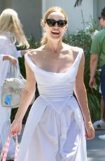 LESLIE MANN Arrives at Jennifer Klein