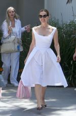 LESLIE MANN Arrives at Jennifer Klein