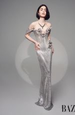 LILY COLLINS for Harper