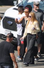 LINDSAY LOHAN and JAMIE LEE CURTIS Filming a Driving Scene for Freaky Friday in Los Angeles 08/16/2024
