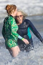 LINDSAY LOHAN and JAMIE LEE CURTIS on the Set of Freaky Friday in in Malibu 08/22/2024