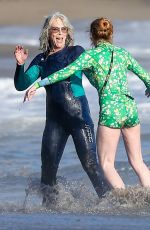 LINDSAY LOHAN and JAMIE LEE CURTIS on the Set of Freaky Friday in in Malibu 08/22/2024