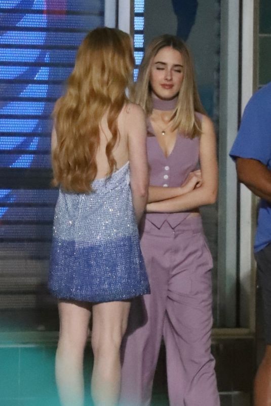 LINDSAY LOHAN and JULIA BUTTERS on the Set of Freaky Friday 2 08/13/2024