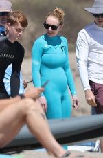 LINDSAY LOHAN at Malibu Beach filming Freaky Friday Sequel in Los Angeles 08/15/2024