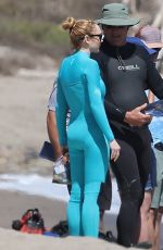 LINDSAY LOHAN at Malibu Beach filming Freaky Friday Sequel in Los Angeles 08/15/2024