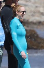 LINDSAY LOHAN at Malibu Beach filming Freaky Friday Sequel in Los Angeles 08/15/2024