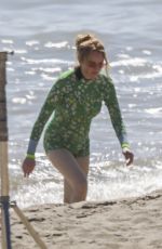 LINDSAY LOHAN in Swimsuit on the Set of Freaky Friday 2 in Los Angeles 08/15/2024