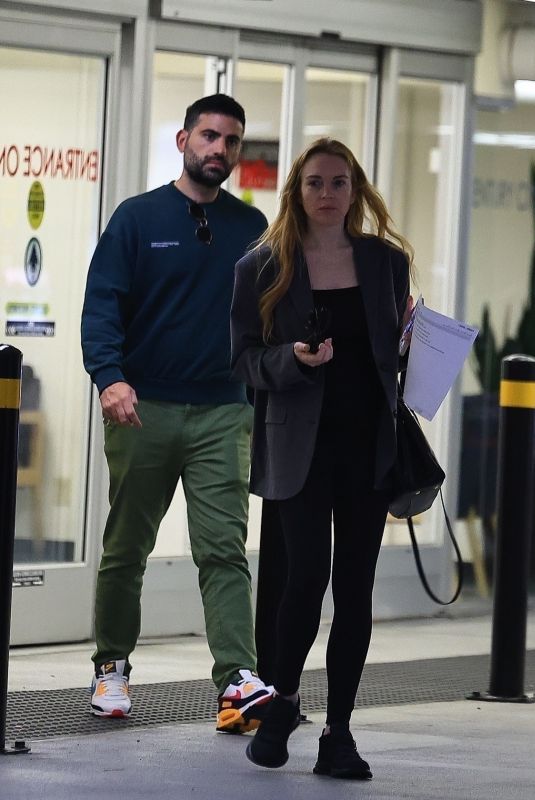 LINDSAY LOHAN Out with Her Husband in Beverly Hills 07/31/2024