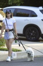 LUCY HALE Out with Her Dogs in Los Angeles 08/15/2024