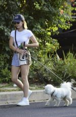 LUCY HALE Out with Her Dogs in Los Angeles 08/15/2024