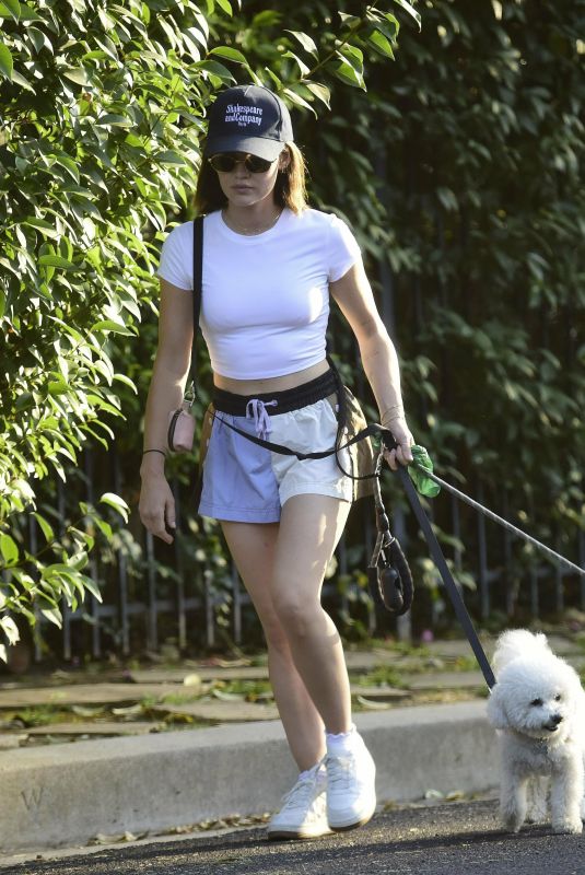 LUCY HALE Out with Her Dogs in Los Angeles 08/15/2024