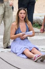MADELYN CLINE on the Set of The Map That Leads To You in Rome 08/29/2024