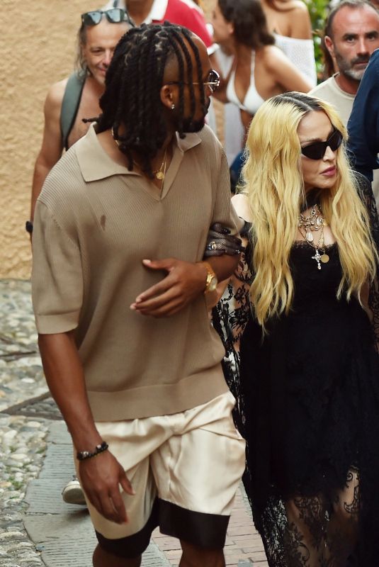 MADONNA and Akeem Morris Out with Friends in Portofino 08/13/2024