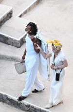 MADONNA Arrives at Pompeii Party with Akeem Morris for Her 66th Birthday Celebrations 08/16/2024