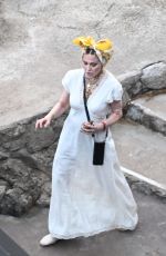 MADONNA Arrives at Pompeii Party with Akeem Morris for Her 66th Birthday Celebrations 08/16/2024