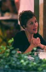 MAGGIE GYLLENHAAL at a Dinner Date at Via Carota in New York 08/26/2024