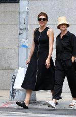 MAGGIE GYLLENHAAL Out Shopping with a Friend in New York 08/04/2024