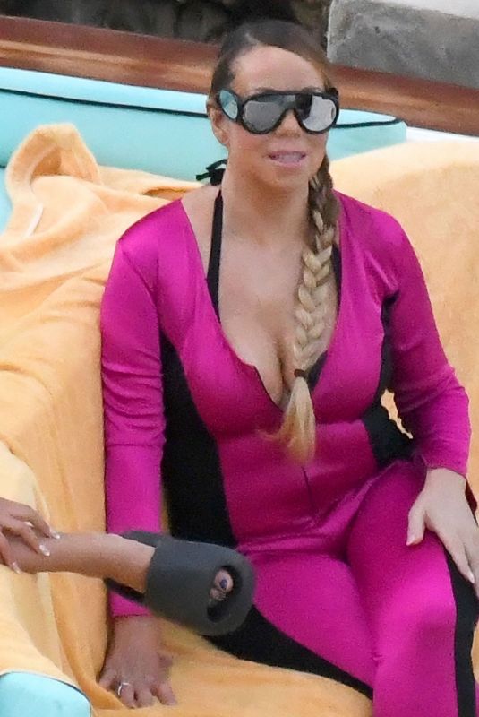 MARIAH CAREY inWetsuit on Her Summer Holidays at Amalfi Coast in Nerano 08/15/2024