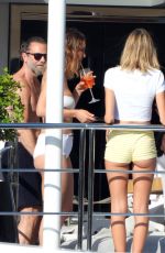 MARIE-LOU NURK in Bikini with Friends at a Yacht in Portofino 08/20/2024