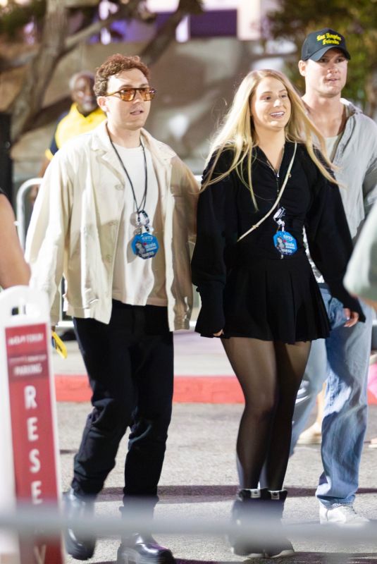 MEGHAN TRAINOR and Daryl Sabara Arrives at Olivia Rodrigo’s GUTS Tour in Los Angeles 08/14/2024