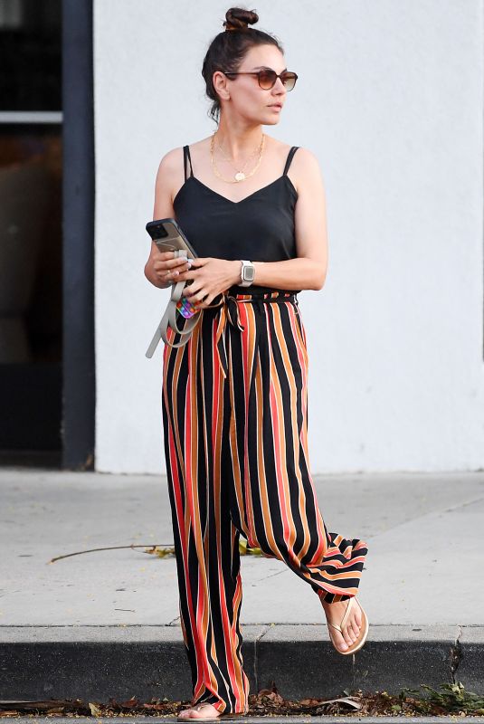 MILA KUNIS Out for Dinner Date at Taisho Sushi in Sherman Oaks 08/27/2024