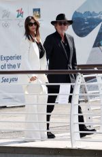 MONICA BELLUCCI and Tim Burton Arrives at Marco Polo Airport in Venice 08/27/2024