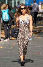 MYLEENE KLASS in a Double Animal Print Dress Arrives at Smooth Radio in London 08/15/2024