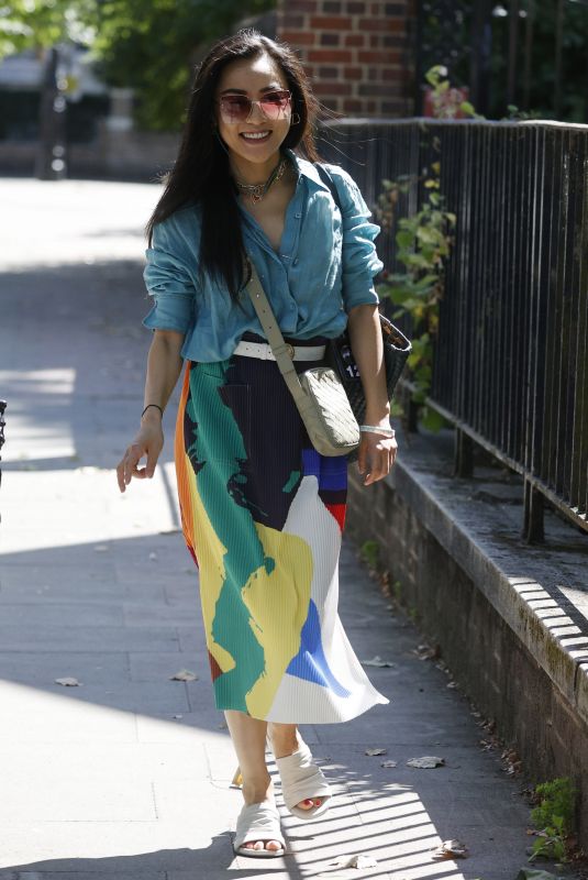 NANCY XU Arrives at a Studio in London 08/09/2024