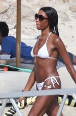 NAOMI CAMPBELL in Bikini at a Beach in Mykonos 08/23/2024