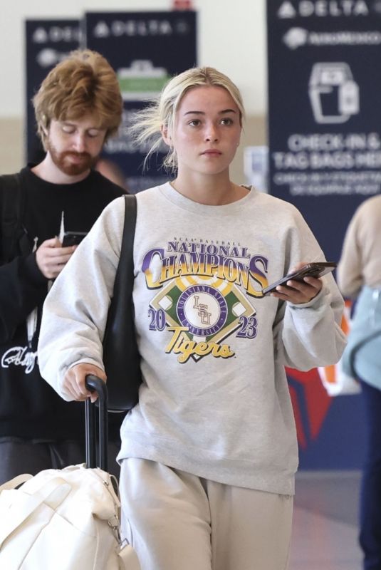 OLIVIA DUNNE Arrives at LAX Airport 08/12/2024