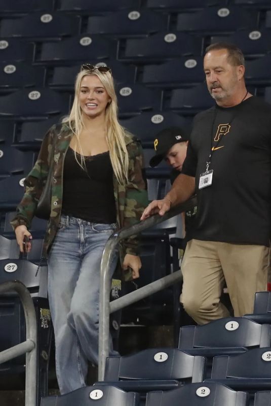 OLIVIA DUNNE at Cincinnati Reds vs Pittsburgh Pirates Game at PNC Park in Pittsburgh 08/22/2024