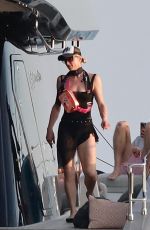 PARIS HILTON in Bikinis at a Luxury Yacht in Saint Tropez 07/31/2024