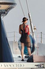 PARIS HILTON in Bikinis at a Luxury Yacht in Saint Tropez 07/31/2024