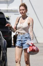 PARIS JACKSON in Denim Shorts Shopping at a Thrift Store in Los Angeles 08/29/2024