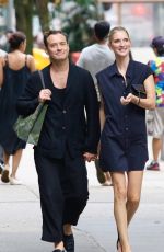 PHILLIPA COAN and Jude Law Out and About in New York 08/19/2024
