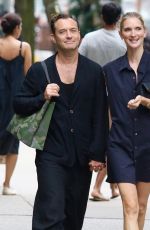 PHILLIPA COAN and Jude Law Out and About in New York 08/19/2024