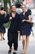 PHILLIPA COAN and Jude Law Out and About in New York 08/19/2024