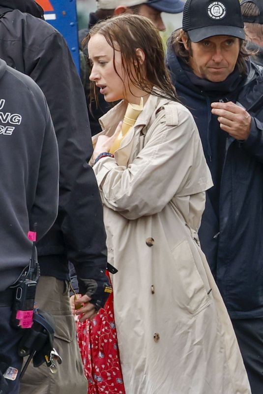 PHOEBE DYNEVOR on the Set of a New Shark Thriller |Movie in Melbourne 08/04/2024