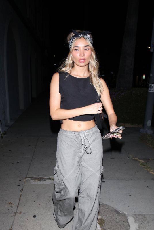 PIA MIA PEREZ Arrives at Horses Restaurant in West Hollywood 08/30/2024