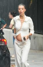 Pregnant ALEJANRA RUBIO Out and About in Madrid 08/26/2024