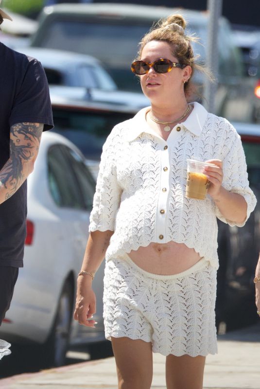 Pregnant ASHLEY TISDALE Out and About in Studio City 08/25/2024