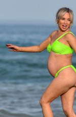 Pregnant JORGIE PORTER in Bikini at a Beach in Spain 07/31/2024