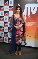 PRIYANKA CHOPRA Promotes Paani Movie Produced by Her Production House Purple Pebble Pictures in Mumbai 08/26/2024